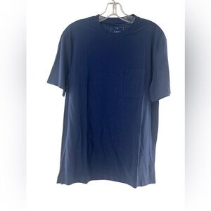 NWOT Lahgo by Lunya Men Navy Crew Short Sleeve Tee shirt w/ Pocket Small